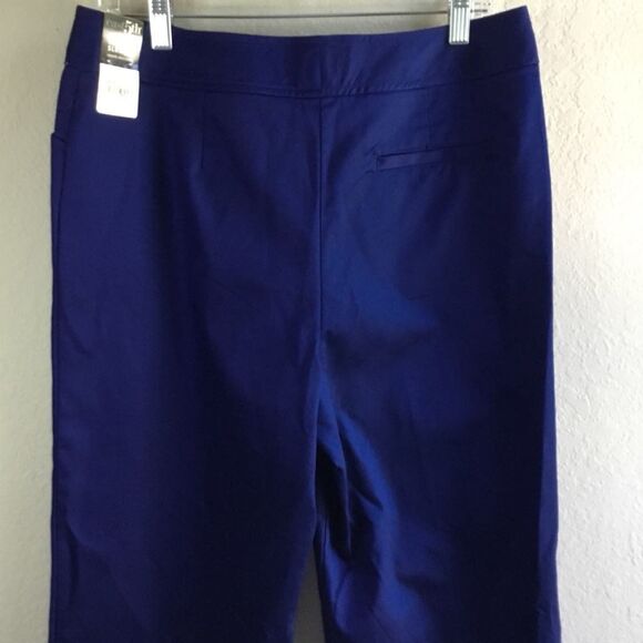NWT East 5th Secretly Slender Slimming Cropped Wide Leg Pants Viking Blue Sz 10 - Picture 8 of 8